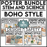 STEM and Science Posters Bundle in Boho-Style