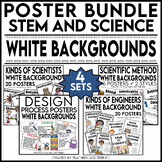 STEM and Science Posters Bundle with White Backgrounds