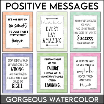 Motivational Quotes Posters featuring Pastel Watercolor | TpT