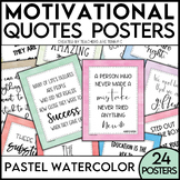 Motivational Quotes Posters featuring Pastel Watercolor