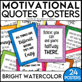 Motivational Quotes Posters featuring Bright Watercolor