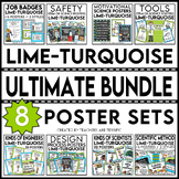Ultimate STEM and Science Poster Bundle in Lime and Turquoise