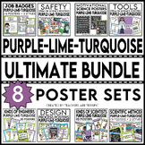 Ultimate STEM and Science Poster Bundle in Purple, Lime, a
