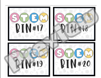 Preview of STEM bin labels