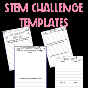 Preview of STEM challenge report and material price list template