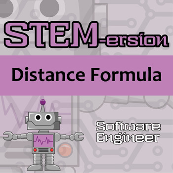 Preview of STEM-ersion - Distance Formula Printable & Digital Activity - Software Engineer