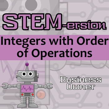 Preview of STEM-ersion - Integers with Order of Operations Printable & Digital Activity