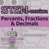 STEM-ersion - Percents, Fractions, Decimals Printable & Di