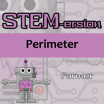 Preview of STEM-ersion = Perimeter Printable & Digital Activity - Farmer