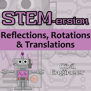 Preview of STEM-ersion - Reflections, Rotations & Translations Printable & Digital Activity