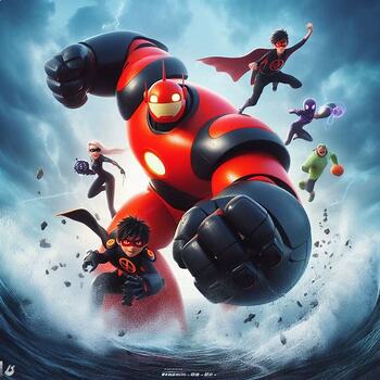 Preview of STEM of Big Hero 6 (2014) Primary School Movie Guide: Summary/Vocab/Questions