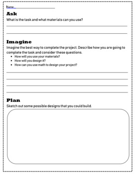 Preview of STEM planning sheet for ANY project
