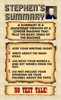 Preview of STEPHEN'S SUMMARY - SUMMARY ANCHOR CHART