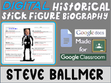 STEVE BALLMER Digital Historical Stick Figure Biography (M