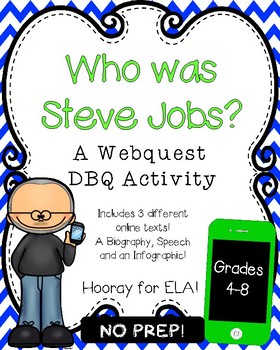 Preview of STEVE JOBS WEBQUEST DBQ