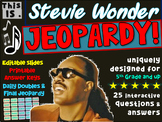 STEVIE WONDER JEOPARDY! Interactive Gameboard with Questio