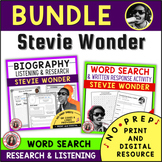 STEVIE WONDER Music Activities and Worksheets BUNDLE