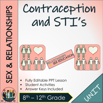 Preview of STI + Contraception Sex Education- Sex Education Unit (STD's | HIV | CONSENT...)