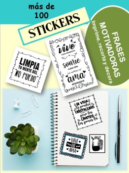 Preview of STICKERS Motivational Phrases in Spanish