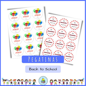Preview of STICKERS/PEGATINAS - Back to School