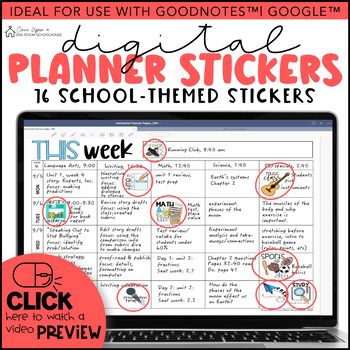 Preview of STICKERS | School-themed Digital Sticker Pack