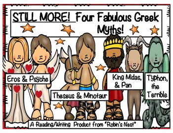 Preview of STILL MORE:  Four MORE Fabulous Greek Myths w/comprehension questions