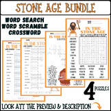 STONE AGE EARLY HUMANS word search puzzle worksheet activity