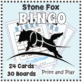STONE FOX BINGO GAME - Fun Novel Study and Vocabulary Activity