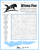 STONE FOX - Novel Study Word Search Puzzle Worksheet Activity