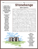STONEHENGE Word Search Puzzle Worksheet Activity