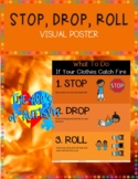 STOP, DROP, AND ROLL- Fire Safety Poster