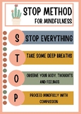STOP Method for Mindfulness Poster-- Help your students ca