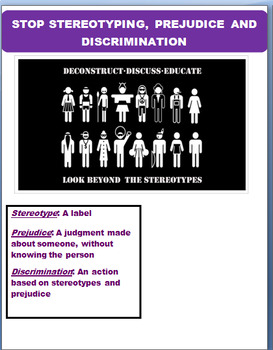 Preview of STOP Stereotyping, Prejudice and Discrimination. CDC Health Standard 2