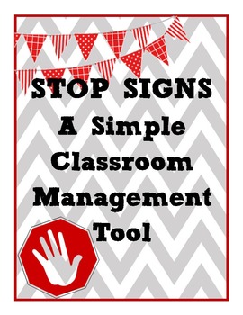 Preview of STOP Signs Classroom Management Tool