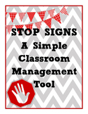 STOP Signs Classroom Management Tool