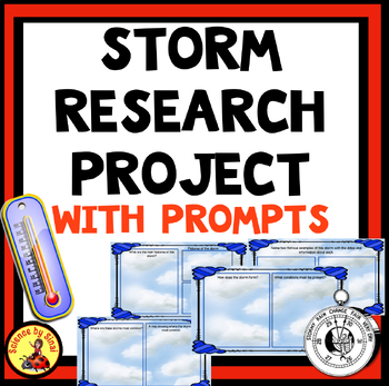 Preview of STORM RESEARCH REPORT TEMPLATE with Prompts PROJECT Graphic Organizer