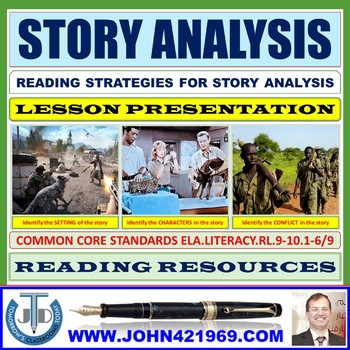 Preview of STORY ANALYSIS LESSON PRESENTATION