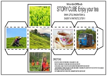 Preview of STORY CUBE Enjoy your tea / A4 / Tell a fantastic story!