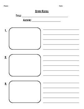 Preview of Story Retell Graphic Organizer FREEBIE