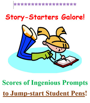 Preview of STORY STARTERS GALORE! Bundle of Prompts to write Radio Scripts, Scary Stories