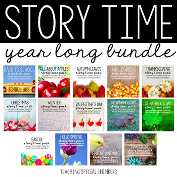 Preview of STORY TIME PACKS BUNDLE (Book companions, Story maps, Comprehension, Sequencing)