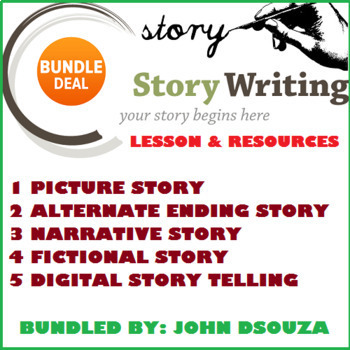 Preview of STORY WRITING LESSON AND RESOURCES BUNDLE