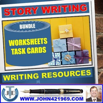 Preview of STORY WRITING TASK CARDS BUNDLE