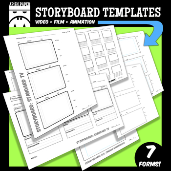 Preview of STORYBOARDING TEMPLATES for Film, Video, and Animation Projects