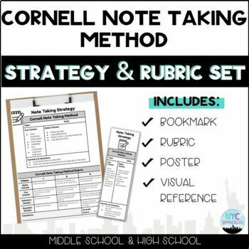 Preview of STRATEGY & RUBRIC SET: Cornell Note Taking Method