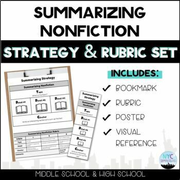 Preview of STRATEGY & RUBRIC SET: Summarizing Nonfiction Strategy