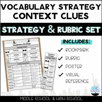 Preview of STRATEGY & RUBRIC SET: Vocabulary Strategy: Context Clues