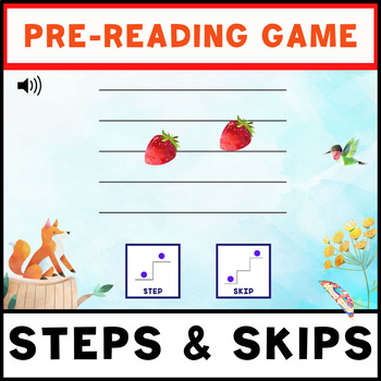 Preview of Step and Skip Music Interval Notes Game for Pre-Reading Elementary and Piano