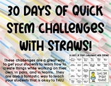 STRAWS - 30 Days of Quick STEM Challenges with Straws