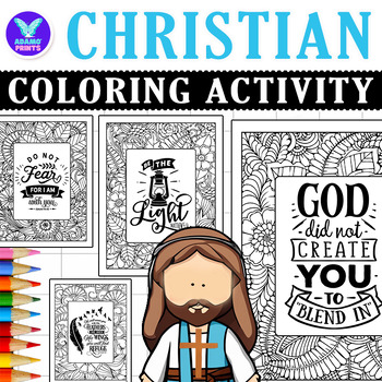 Preview of STRENGTH Christian Quotes Coloring Pages Religious Bible Verse Activitiy NO PREP